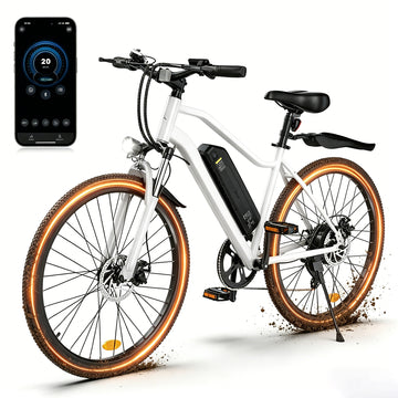 iScooter 750W Peak Electric Bicycles,26" Electric Bike for Adults with 10.8Ah Removable Battery,LCD,Suspension Fork,5 Riding Modes,35 Speed Mountain Ebike