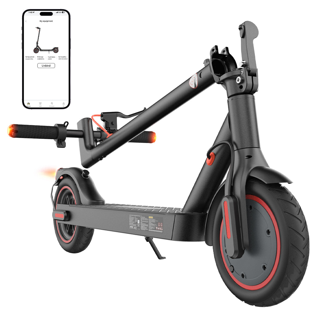 Electric Scooter for Adults,500W (600W Peak) Motor Foldable E-Scooter,25 Miles Range,21MPH