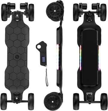 isinwheel V4/V6/V6pro/V8/V10 Electric Skateboard with Remote, 250W/450W/500W/1200W/3000W Brushless Motor, 9Mph/12Mph/30 Mph /32Mph Top Speed, Electric Longboard for Adults ＆Teens
