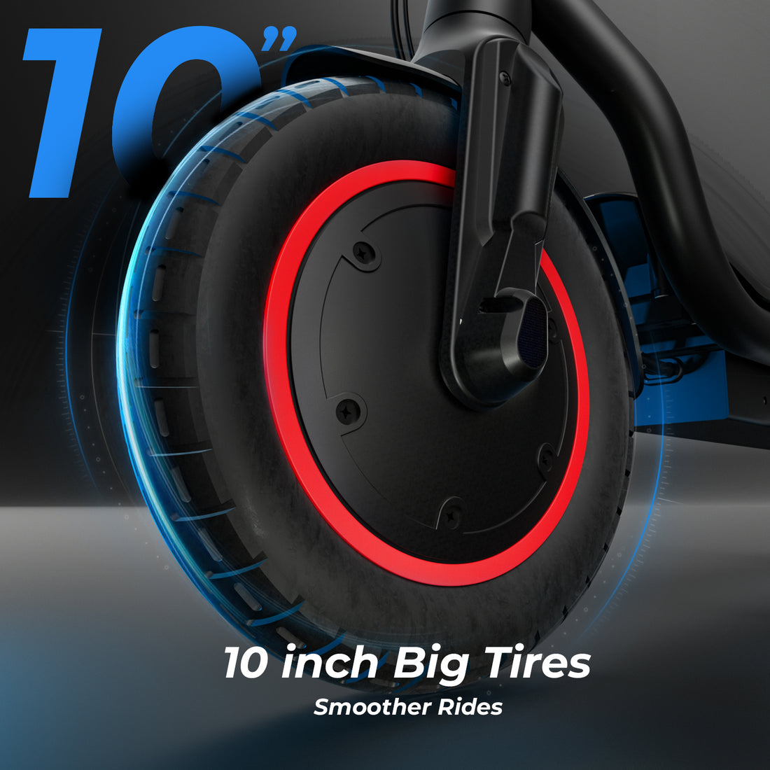 iScooter 500W Electric Scooter for Adults, Max 22Mph & 23Miles, 10" Pneumatic Tire, Foldable Commuting E-Scooter with APP Control, Black