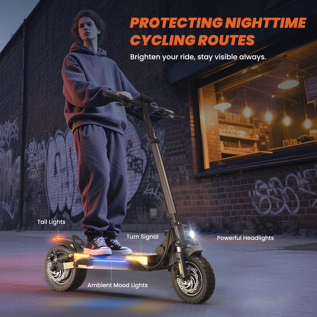 escoone Electric Scooter, 1000W Powerful Motor E-Scooter, 28 MPH Top Speed & 28 Miles Max Range, 10" Off Road Tires, Foldable Commuter Scooter for Adults, Dual Braking, Cruise Control,APP Control