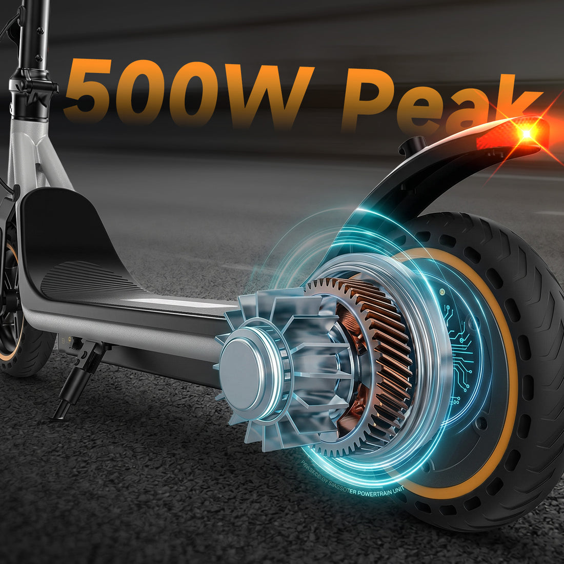 Electric Scooters for Adults Teens, 19Miles 19Mph Top Foldable 500W Escooter 8.5" Solid Tires, Commuting E-Scooter APP Control with 3-Speed