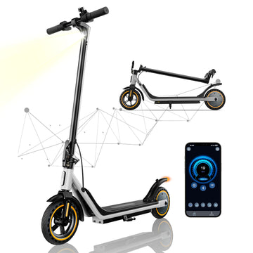 Electric Scooters for Adults Teens, 19Miles 19Mph Top Foldable 500W Escooter 8.5" Solid Tires, Commuting E-Scooter APP Control with 3-Speed