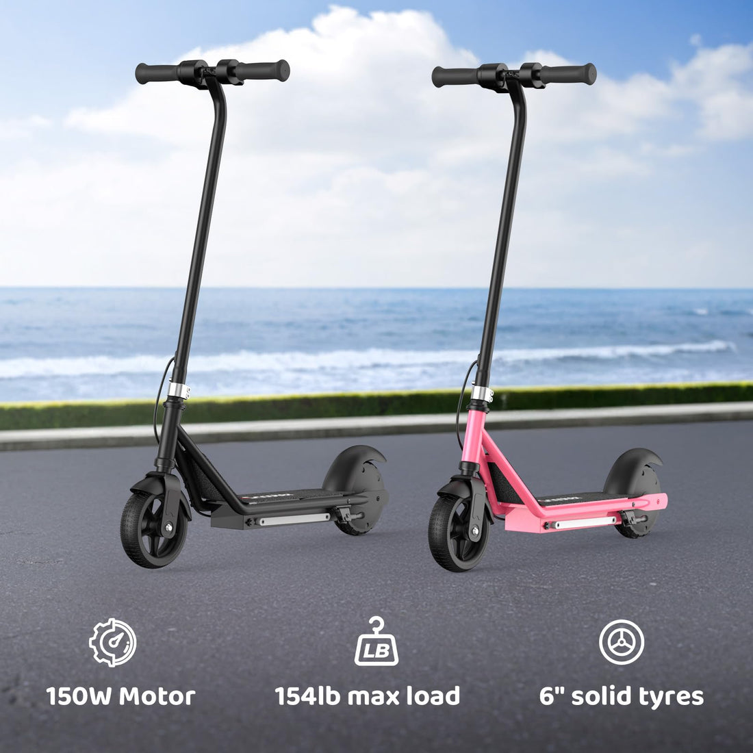 iScooter Electric Scooter 2025, 10/19 Mph Top Speed, Foldable Scooter Electric with Double Braking Systems for Adults, Teenage and Kids